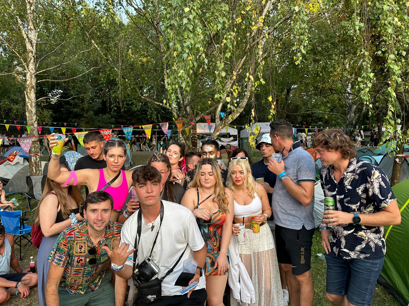 Festival Family hangout area at Sziget with colorful decorations