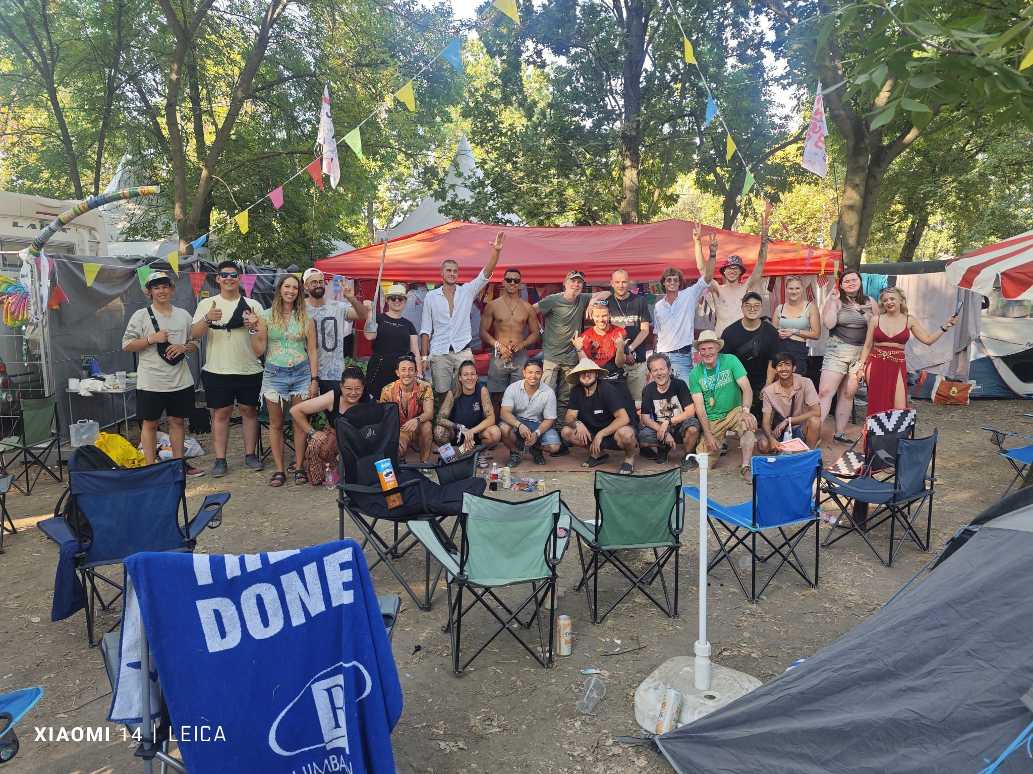 Fam members gathered together at Sziget Festival 2024